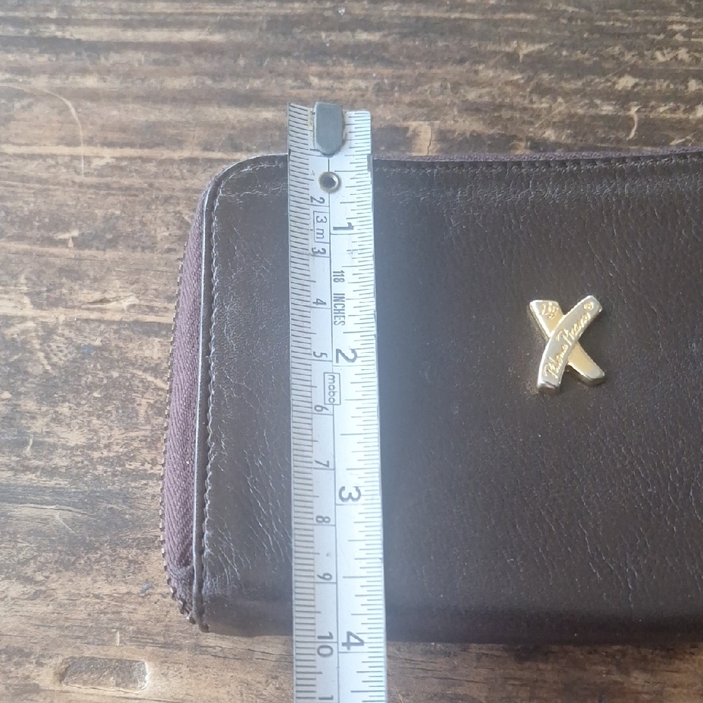Vintage Paloma Picasso Black Wallet with Gold X Accent Quality Leather - Picture 10 of 10